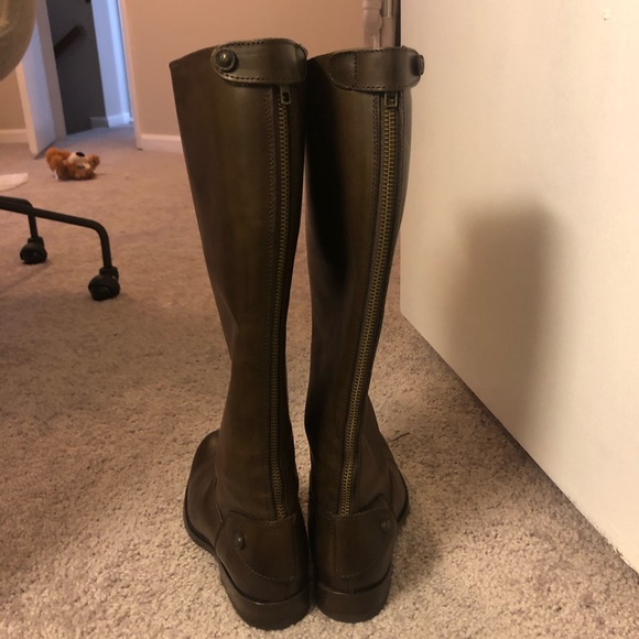 Frye Melissa Button Back Zip Dark Brown - Picture 5 of 6